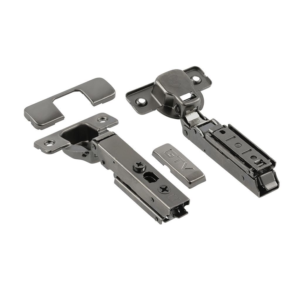 13 Петля накладная SOLID PRO с доводчиком, 3D, линейная планка 