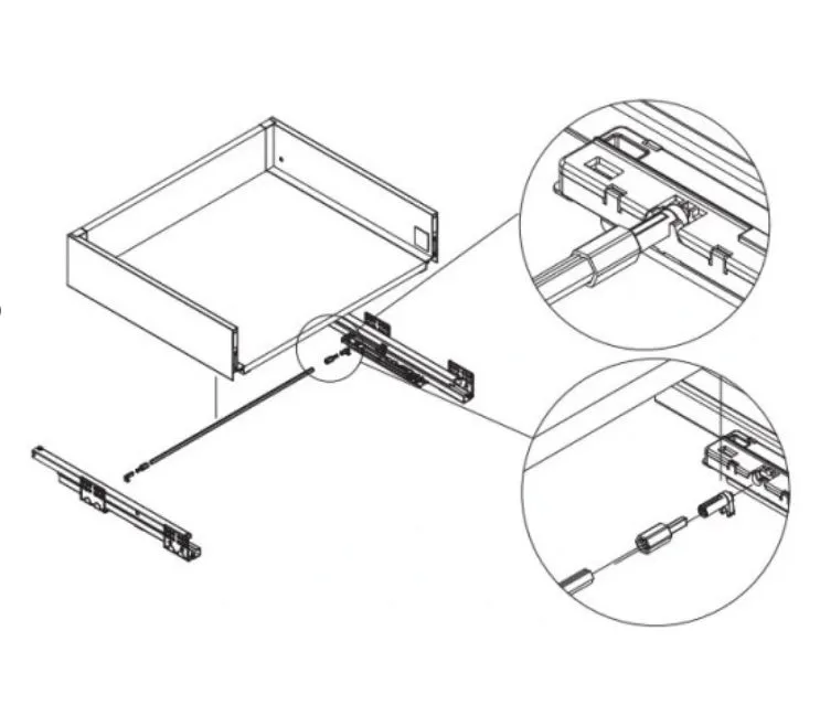 Синхронизирующая штанга с креплениями для ящиков AXIS PRO Push to open (PB-AXISPRO-SYNCHRO-P2O)