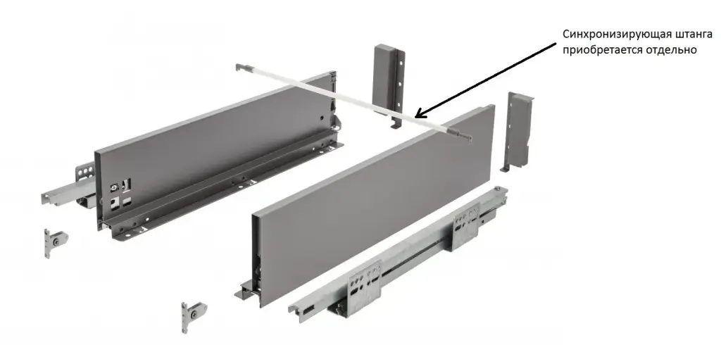 AXIS PRO Средний ящик B push to open (PB-AXISPRO-P2O-KPL300B)