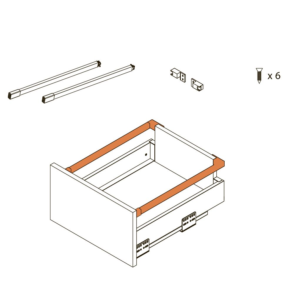 12 AXIS PRO Продольный рейлинг